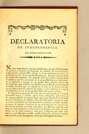 Cover of: Declaratoria de independencia del pueblo dominicano.