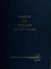 Cover of: Design of welded structures by Omer W. Blodgett
