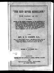 "The Red River rebellion" by G. O. Corbett