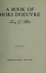 Cover of: A book of hors d'oeuvre