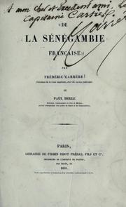 Cover of: De la Sénégambie française by Frédéric Carrère