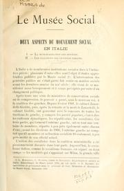 Cover of: Deux aspects du mouvement social en Italie.