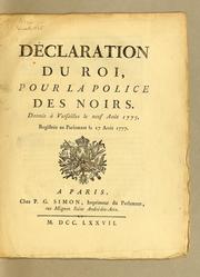 Cover of: Déclaration