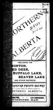 Cover of: Northern Alberta: including the [Edm]onton, [R]ed Deer, Buffalo Lake, Beaver Lake and other districts.