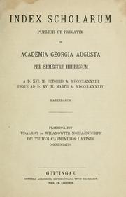 Cover of: De tribus carminibus latinis commentatio.