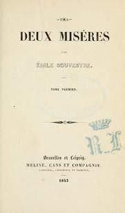 Cover of: Deux misères