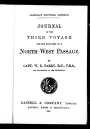 Cover of: Journal of the third voyage for the discovery of a North-West Passage