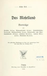 Cover of: Moselland und die westdeutsche Eisenindustrie.