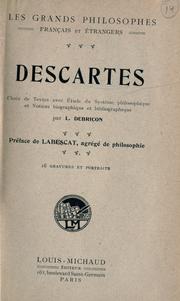Cover of: Descartes by René Descartes
