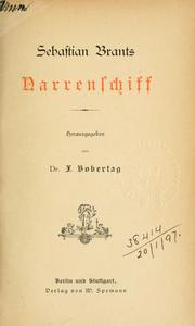 Cover of: Das Narrenschiff. by Sebastian Brant