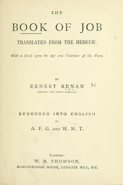 The book of Job by Ernest Renan