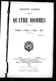 Cover of: Quatre hommes: Skobeleff, Brooke, Grant, Riel