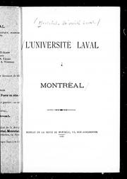 Cover of: Université Laval à Montréal by Ths. E. d'Odet d' Orsonnens