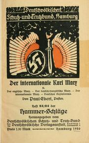 Cover of: Der internationale Karl Marx. by Paul Ebert