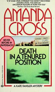 Cover of: Death in a tenured position by Amanda Cross