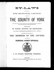 By-laws of the Municipal Council of the County of York by York (Ont. : County)