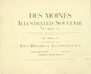 Cover of: Des Moines illustrated souvenir  by 