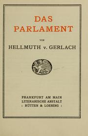 Cover of: Das Parlament