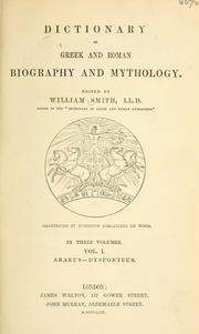 Cover of Dictionary of Greek and Roman biography and mythology