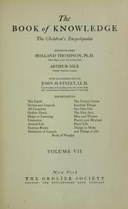 Cover of: The Book of knowledge by editors-in-chief, Arthur Mee ... Holland Thompson ... with an introduction by John H. Finley.