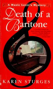 Cover of: Death of a baritone by Karen Sturges