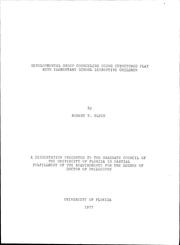 Cover of: Developmental group counseling using structured play with elementary school disruptive children by Robert T. Bleck