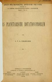 Cover of: Das planetarische Rotationsproblem. by Carl Vilhelm Ludvig Charlier