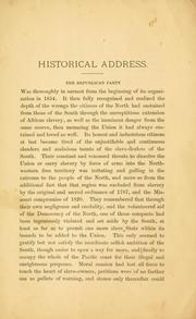 Cover of: Democrat and Republican, slavery and freedom: past and present crises : an historical address : in behalf of the veteran founders of the Republican Party upon the pending dangers of political corruption, anarchical disorganization, and increasing intemperance of the present day