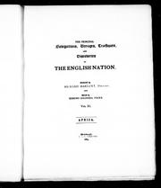 Cover of: The principal navigations, voyages, traffiques and discoveries of the English nation by collected by Richard Hakluyt and edited by Edmund Goldsmid