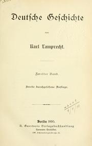 Cover of: Deutsche Geschichte. by Karl Lamprecht