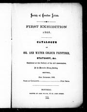 First exhibition 1868 by Society of Canadian Artists