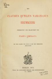 Cover of: Des Claudius Rutilius Namatianus Heimkehr