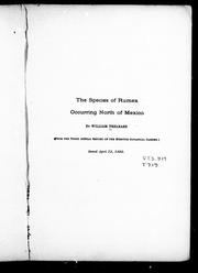 Cover of: The species of Rumex occurring north of Mexico by by William Trelease