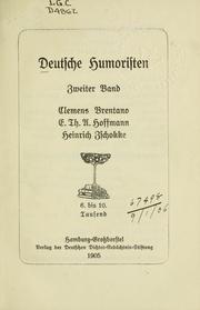 Cover of: Deutsche Humoristen by Helene Böhlau