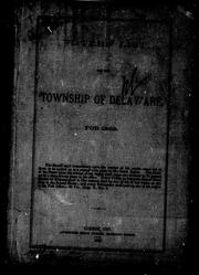 Cover of: Voters' list for the township of Delaware for 1882