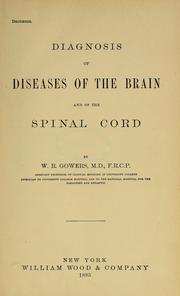 Cover of: Diagnosis of diseases of the brain and of the spinal cord