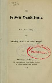 Cover of: Die beiden hauptlente