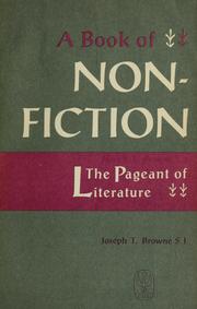 Cover of: A book of nonfiction. by Joseph T. Browne