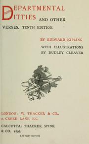 Cover of: Departmental ditties and other verses. by Rudyard Kipling