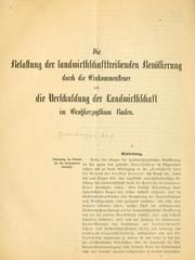 Cover of: Die Belastung der landwirthschafttreibenden Bevölkerung by Adolf Buchenberger