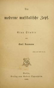 Cover of: moderne musikalische Zopf: eine Studie