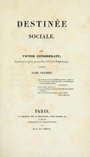 Cover of: Destinée sociale