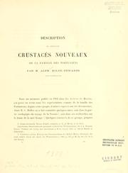 Cover of: Description de quelques Crustacés nouveaux de la famille des Portuniens. by Alphonse Milne-Edwards