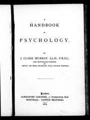 Cover of: A handbook of psychology