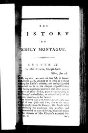 Cover of: The history of Emily Montague by Frances Brooke