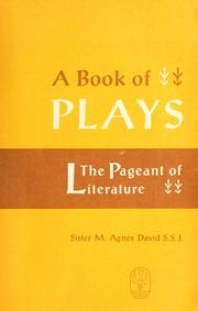 Cover of: A book of plays by [edited] M. Agnes David.