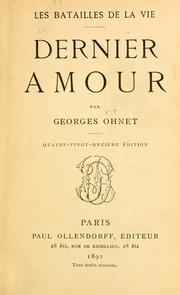 Cover of: Dernier amour
