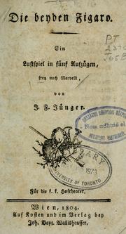 Cover of: Die beyden Figaro: ein Lustspiel in fünf Aufzügen.