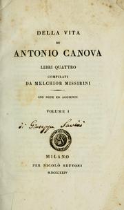 Cover of: Della vita di Antonio Canova: libri quattro