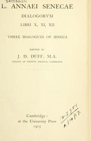 Cover of: Dialogorum liber XII by Seneca the Younger